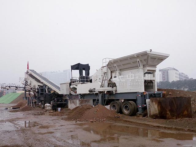 河北石家莊移動破碎站建筑垃圾固廢處理項目開啟