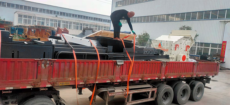 高效細(xì)碎機(jī)發(fā)往江蘇泰興石料廠