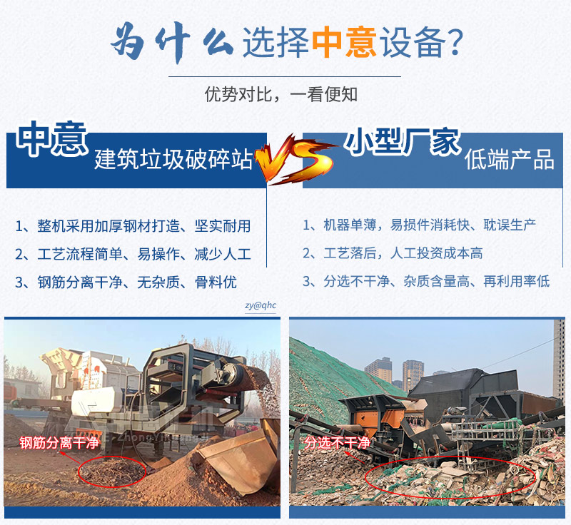 中意建筑垃圾處理設備優勢