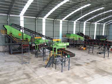 中意機械裝修垃圾處理生產線安裝紀實